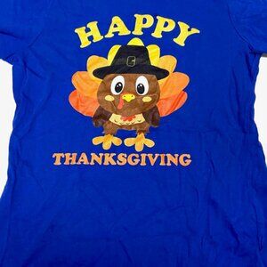 Happy Thanksgiving -- Women's Medium Blue NOS T-Shirt
